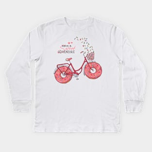 bicycle donuts instead wheels Kids Long Sleeve T-Shirt